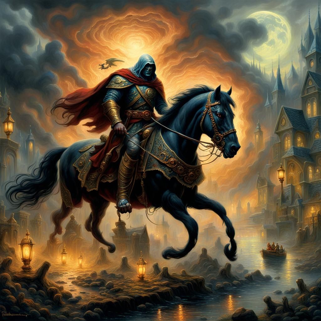 Apocalyptic Horseman Rides Against the End of the World