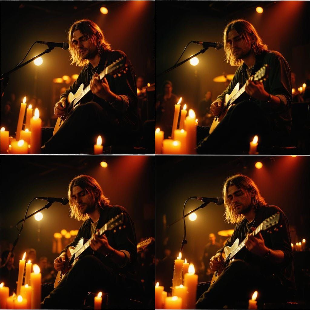 Kurt Cobain in Intimate MTV Unplugged Moment