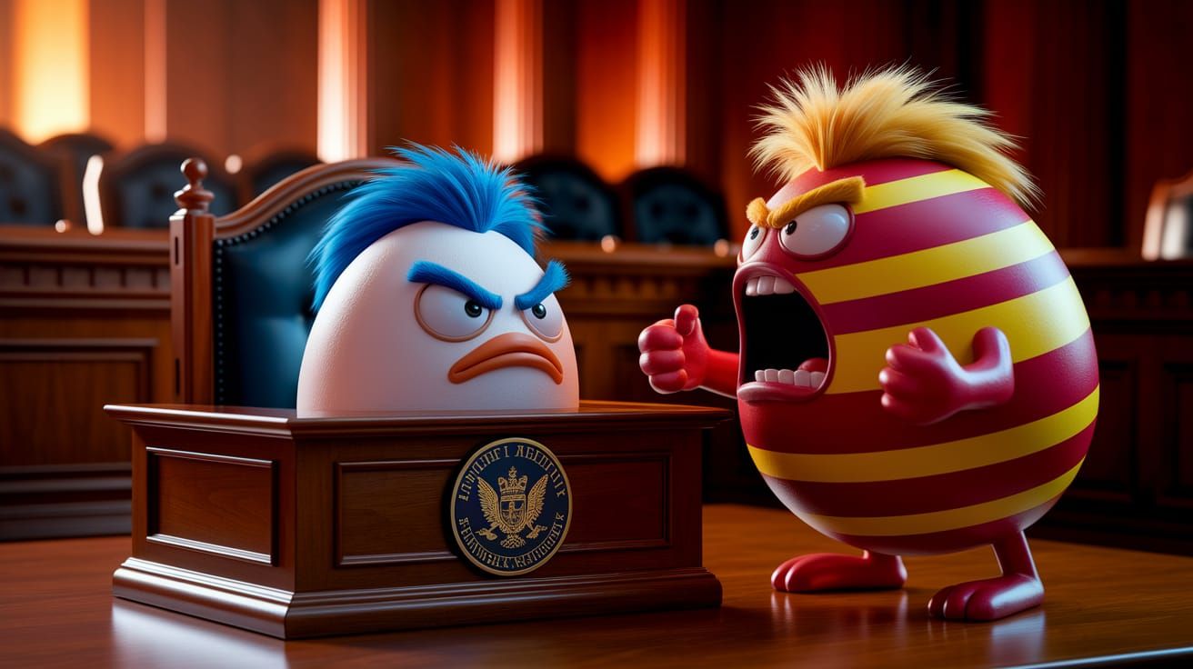 Angry Egg Witnesses Confrontation in Dramatic Courtroom Scen...