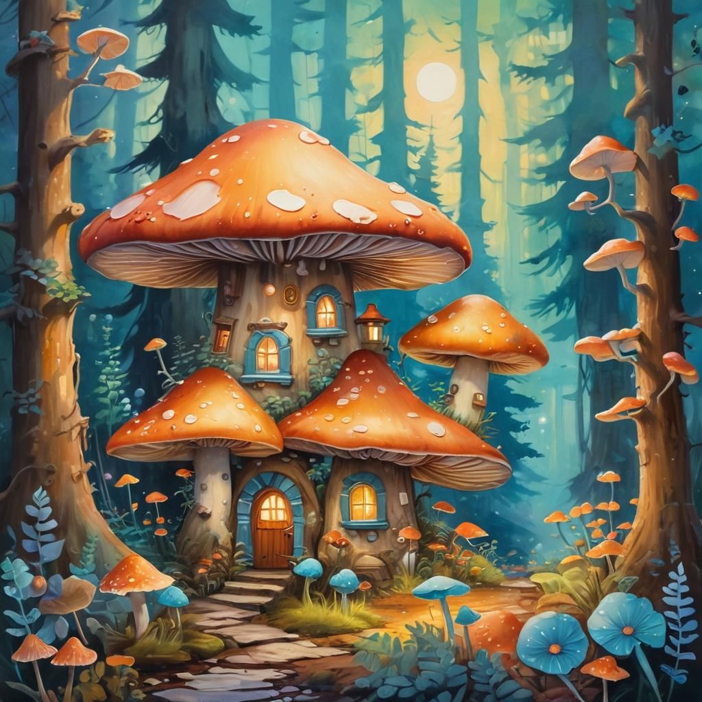 Enchanted Forest Gouache Masterpiece