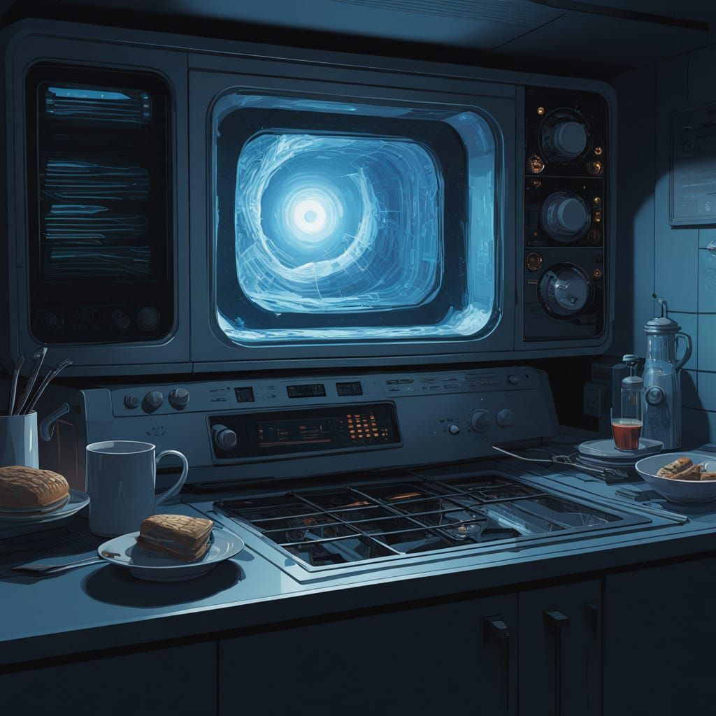 Surreal Modern Smartphone Melts in Microwave Inferno