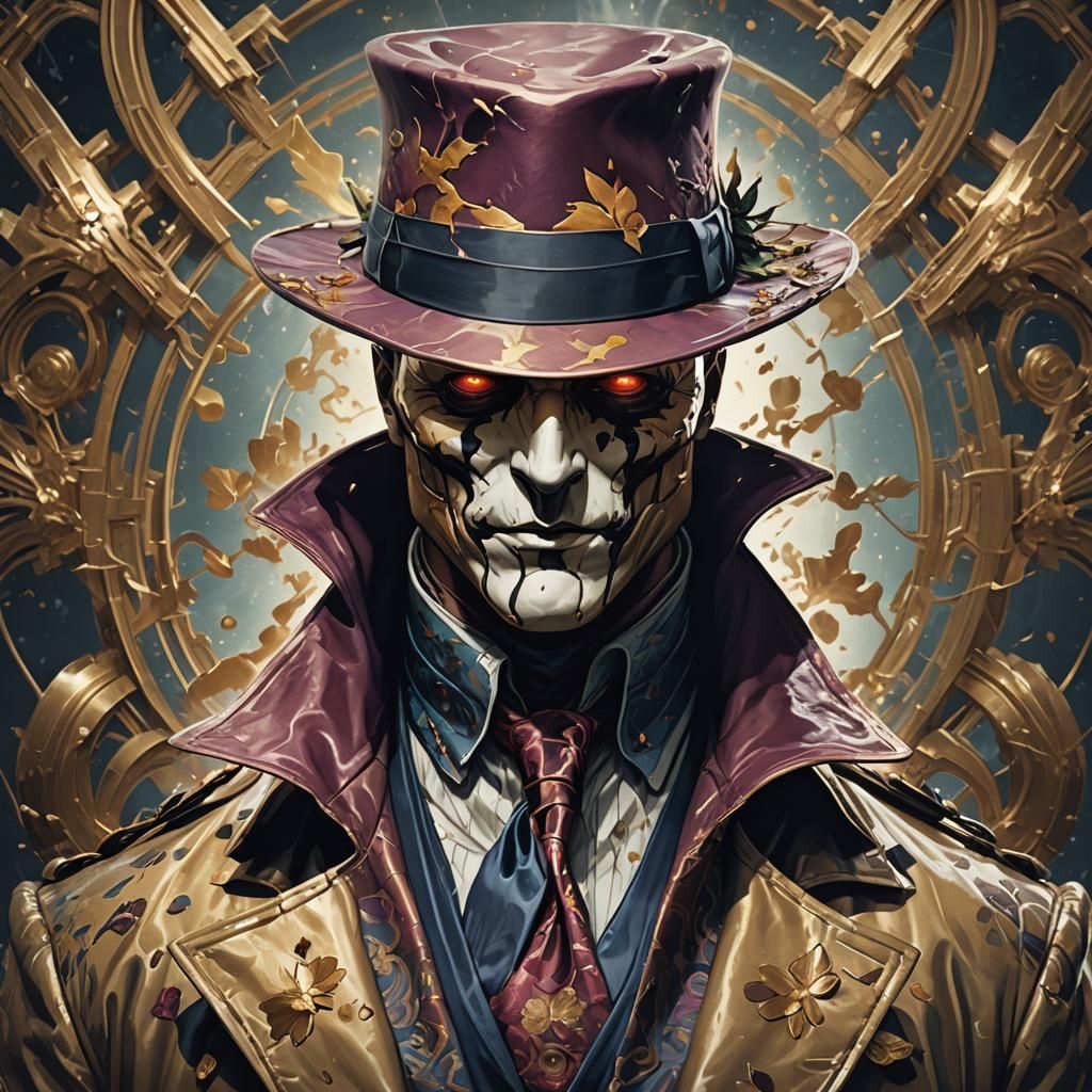 Rorschach Villain Portrait in Hyperdetailed Style