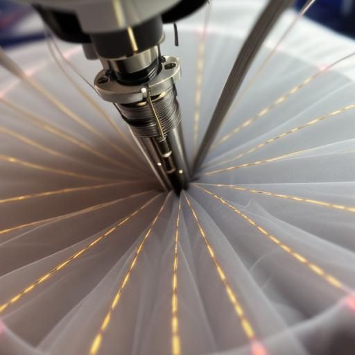 Translucent Fiberoptic Threads in Macro Detail