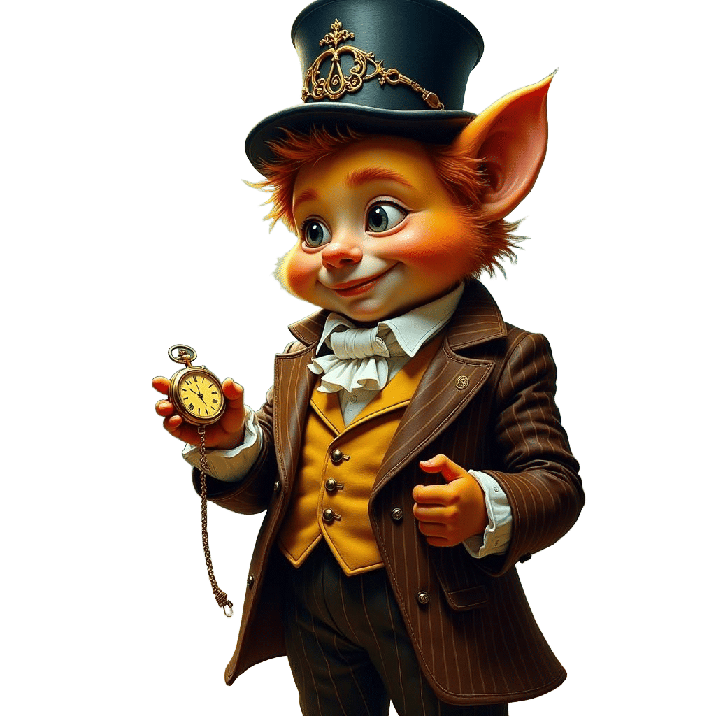 Surreal Dwarf with Pocketwatch in Dali Style