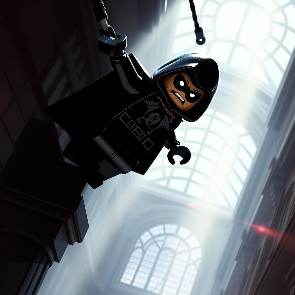 Lego Thief Evades Lasers in Dramatic Bank Heist