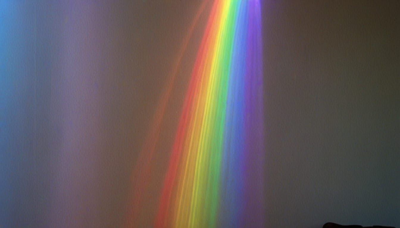 Rainbow Light Prism Spray on Wall