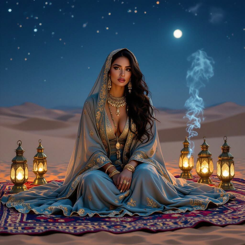 Mesmerizing Desert Oracle Under Indigo Sky
