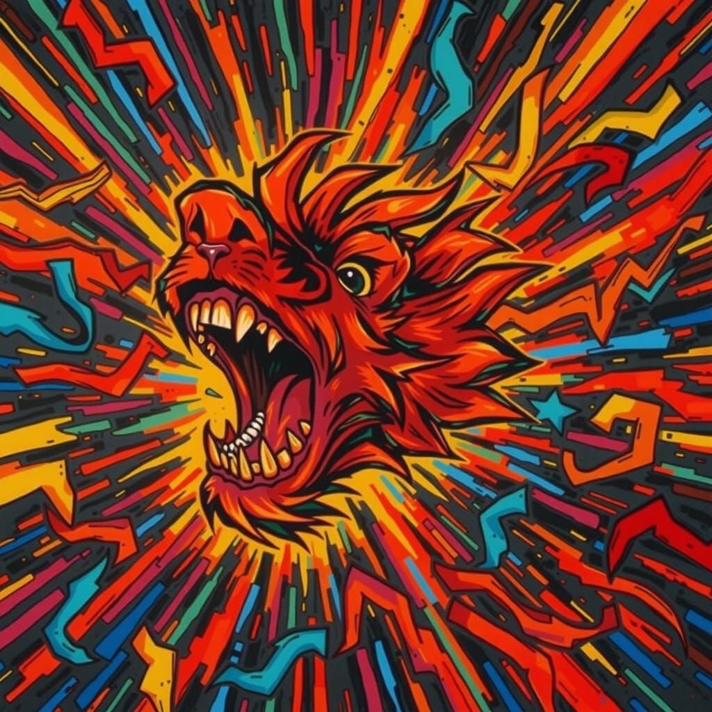 Frenetic Energy Captured in AI Art