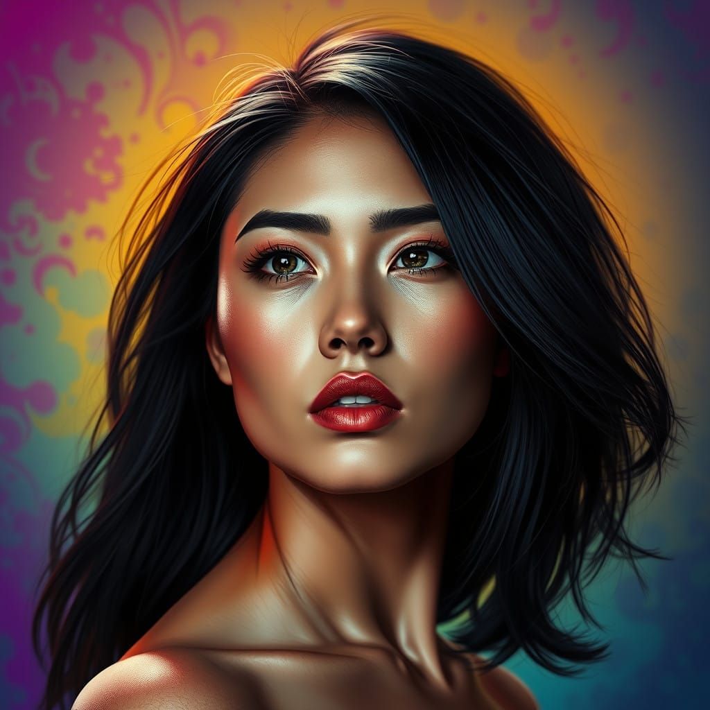 Hyperrealistic Portrait of a Young Woman