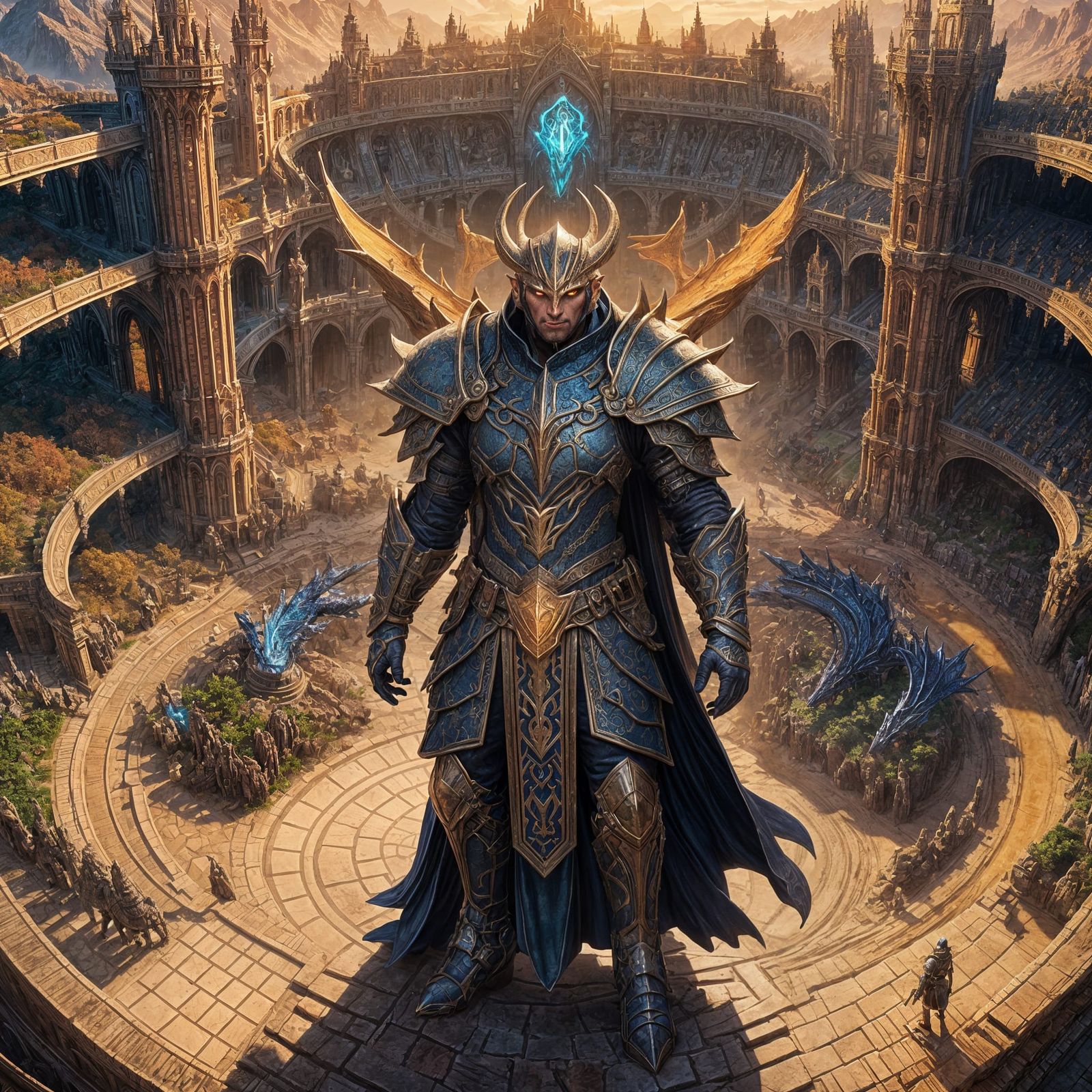 Gladiator in Tournament: Detailed Matte Painting