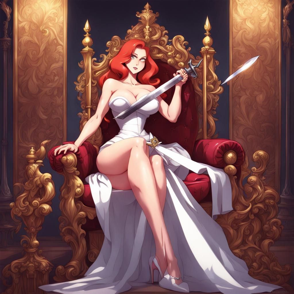 Jessica Rabbit as Anime Heroine on Throne
