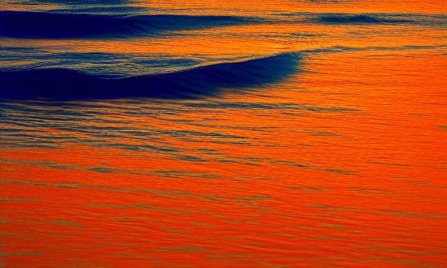 Vibrant Orange Ocean