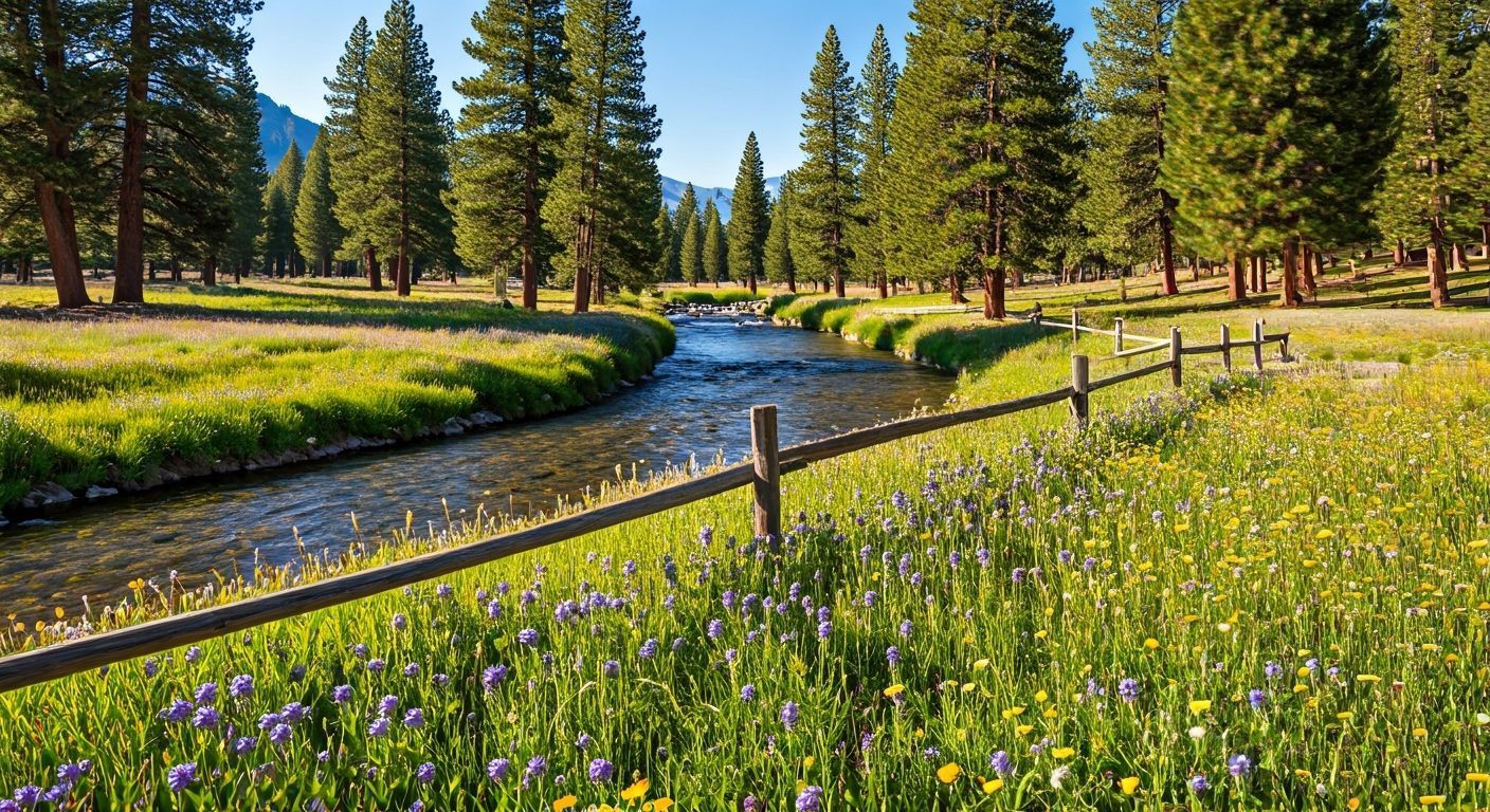 Quilted Meadows in Northern Sierra: Textile Art
