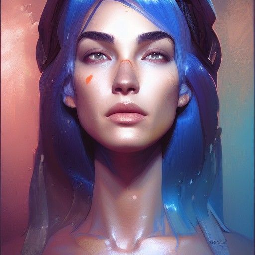 Detailed Egyptian Portrait in Art Nouveau Style