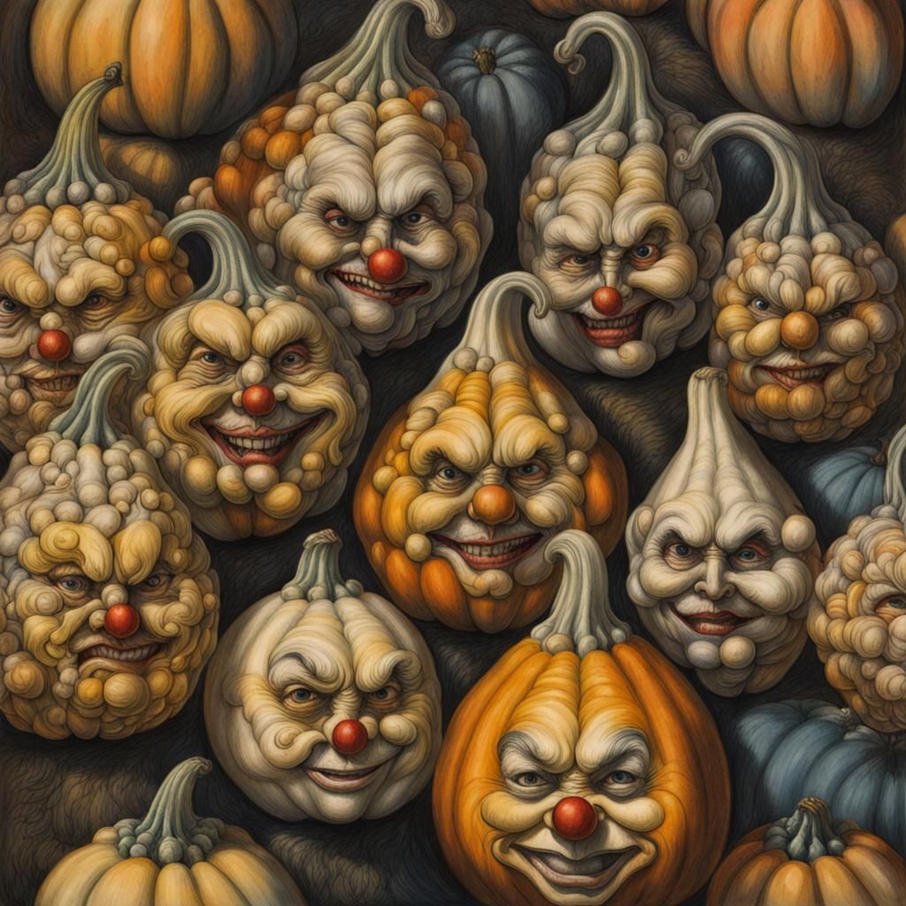 gourds making funny faces 3