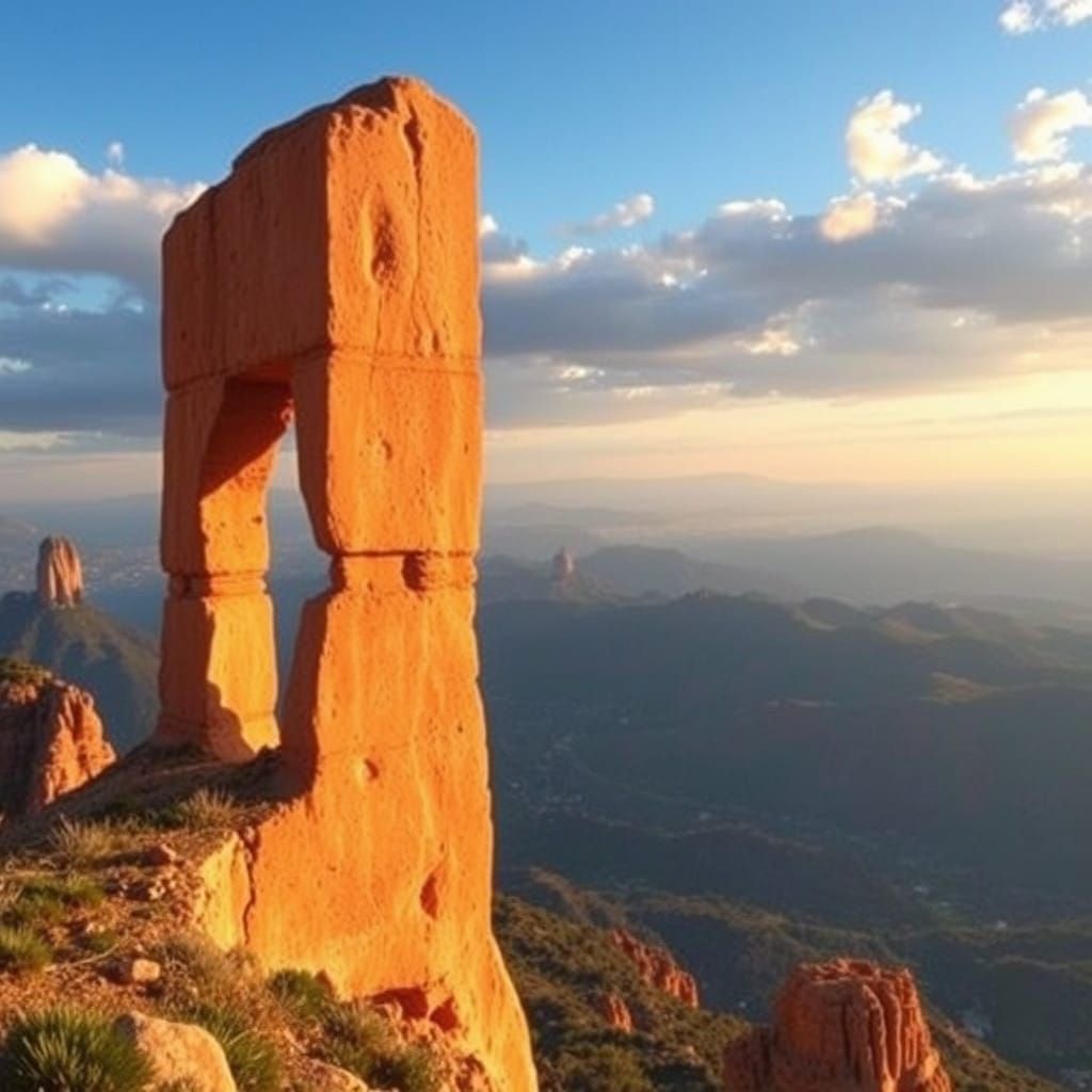 EVA in Breathtaking Landscape Background