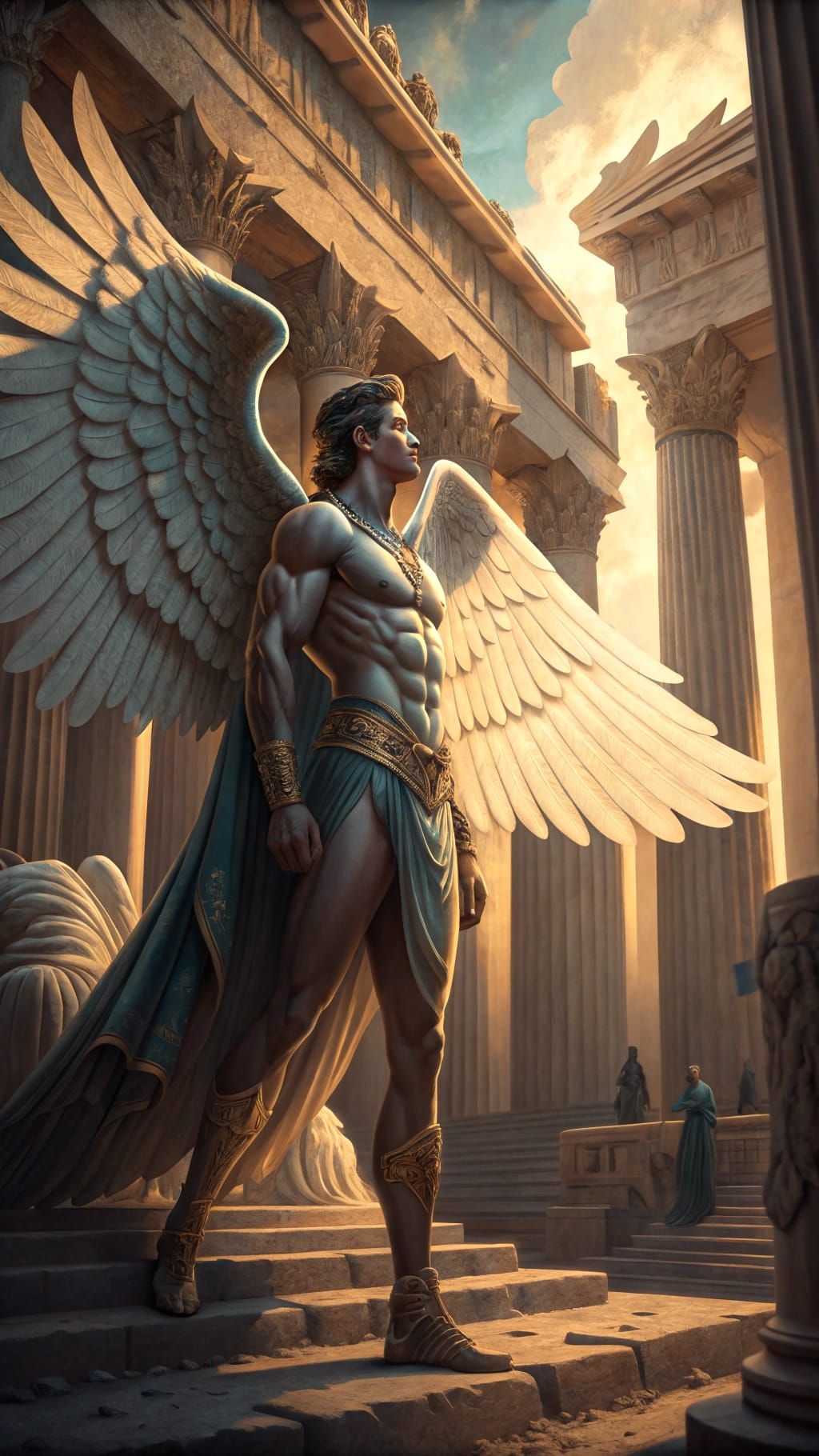 Greek God of Desire in Majestic Splendor