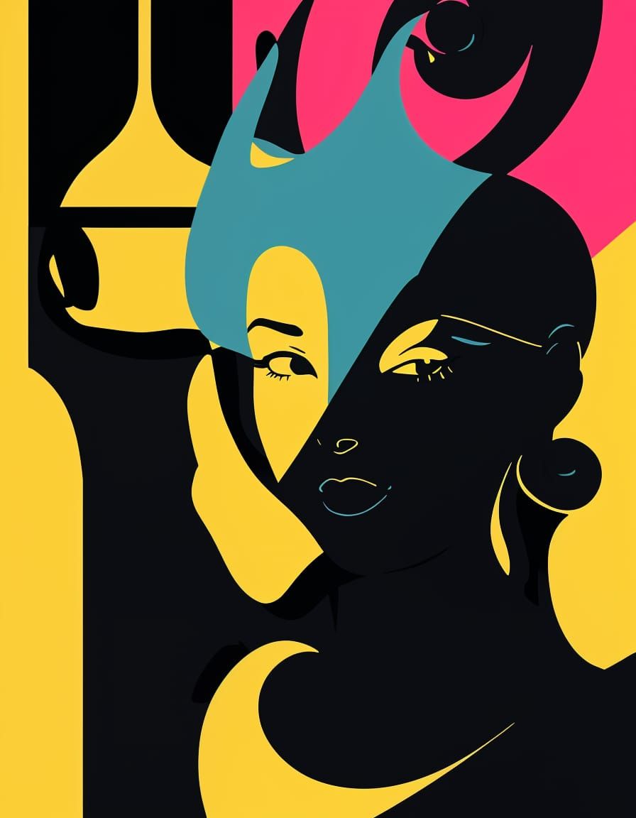 Abstract Peeling Layers in Vibrant Colors