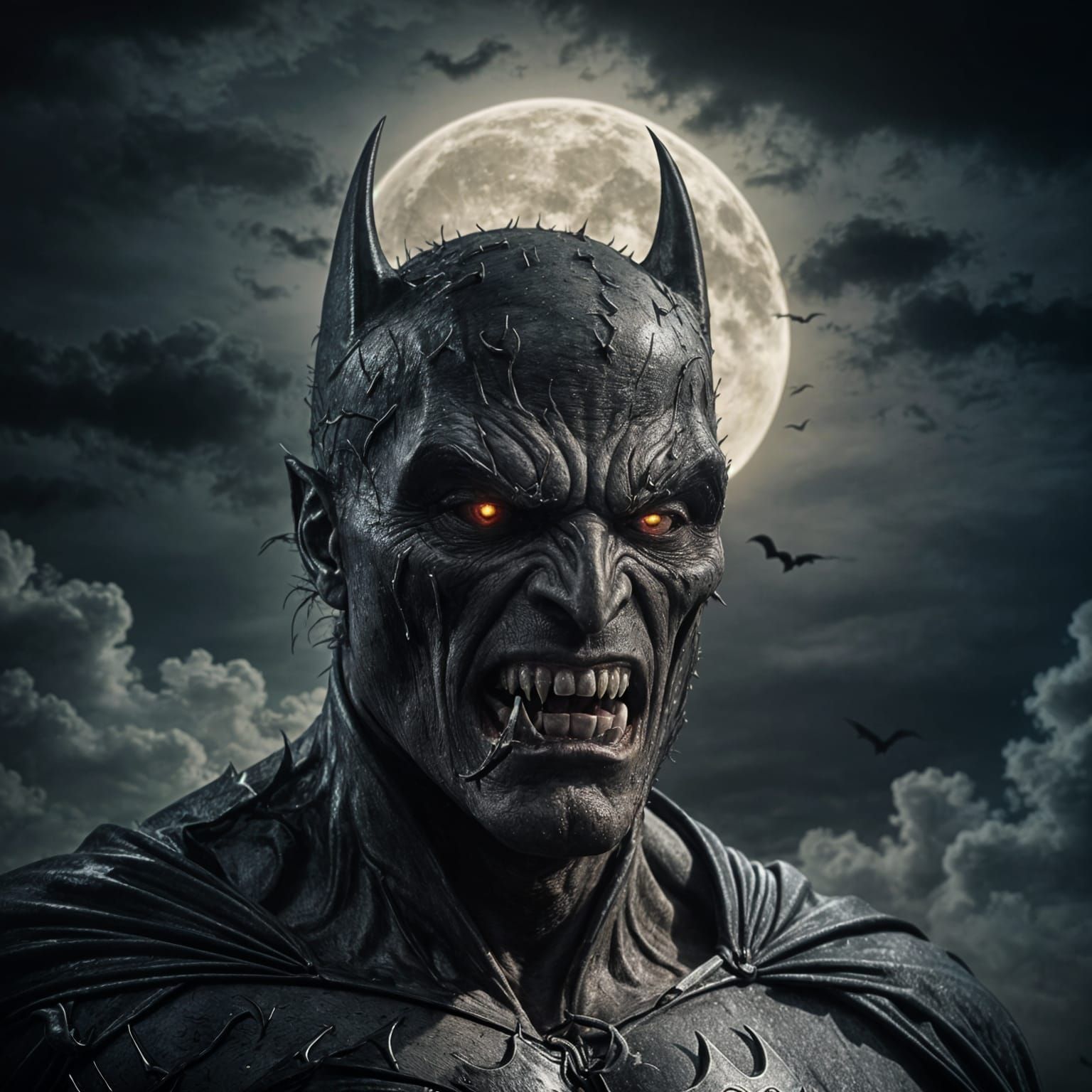 Supernatural Vampire Batman in Cinematic Film Still