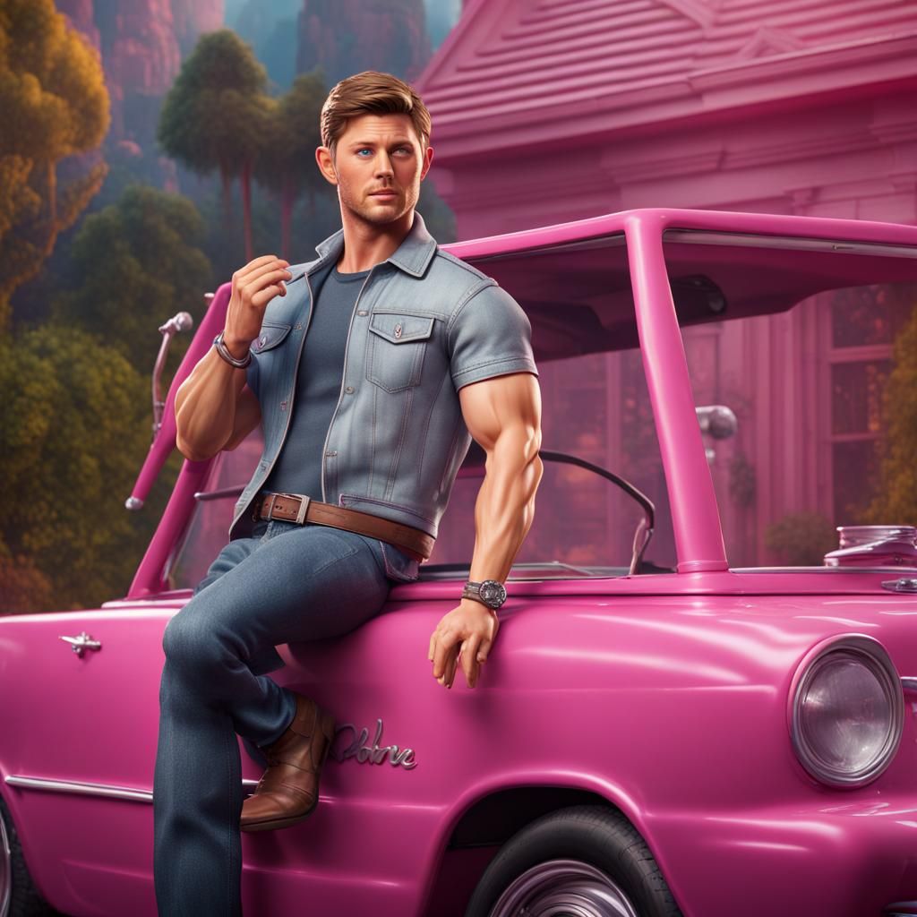 Jensen Ackles as Ken: Hyperrealistic Barbie Movie Concept