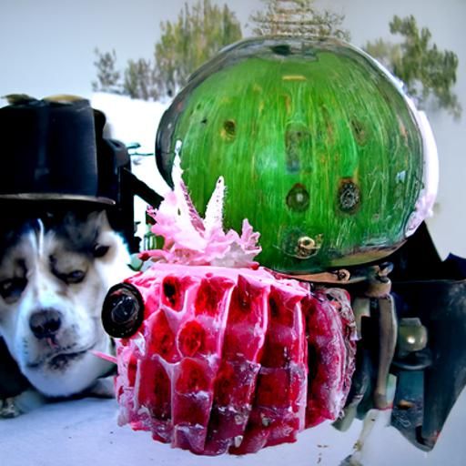 Frozen Dog with Watermelon: Steampunk Engine