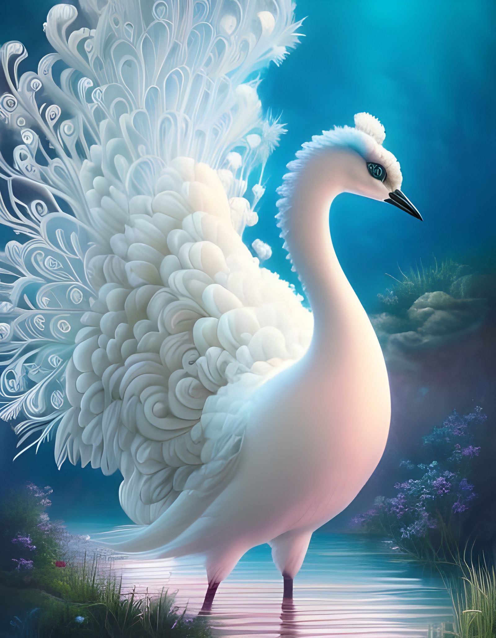 Enchanted Plumes of Grace 🦚🦢