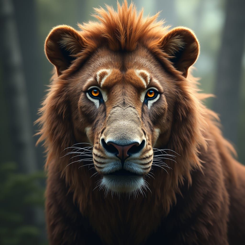Majestic Animal Portrait with Realistic Lighting