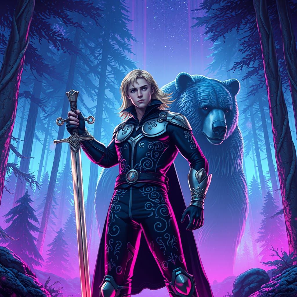 Kalevala in 80s Cyberpunk Anime Style