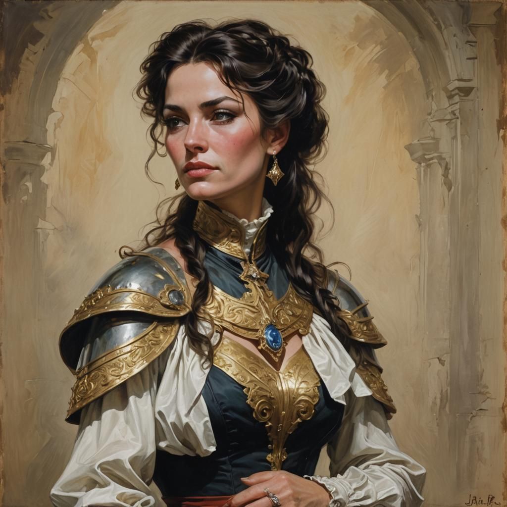 Victorian Noblewoman Burglar in Fantasy Art Style