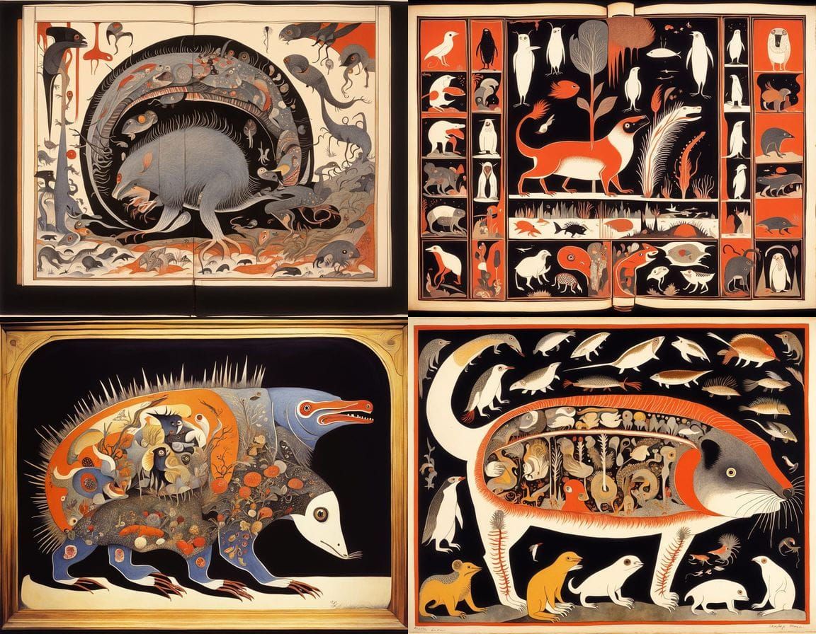 Horrific Hybrid Creature Inspired by Cubism and Surrealism