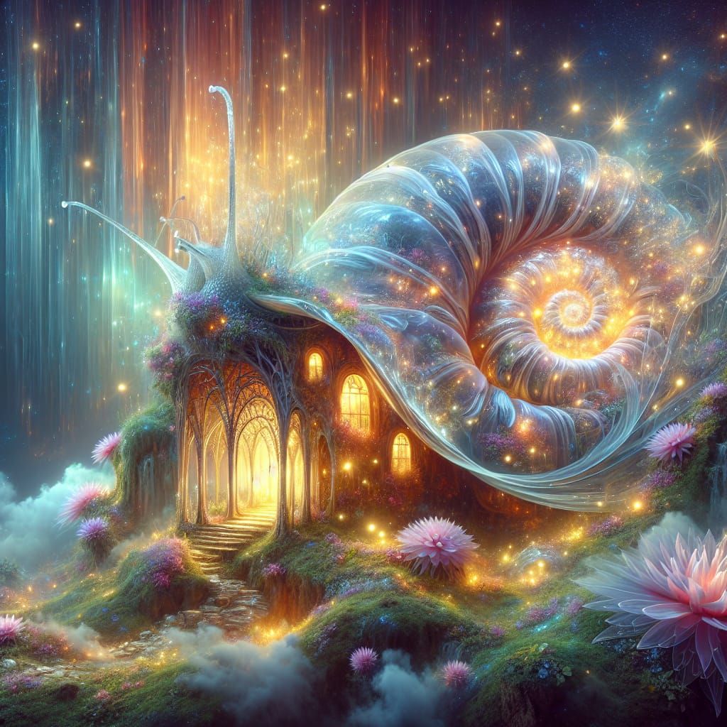 Enchanting Fairy House in a Snail Shell