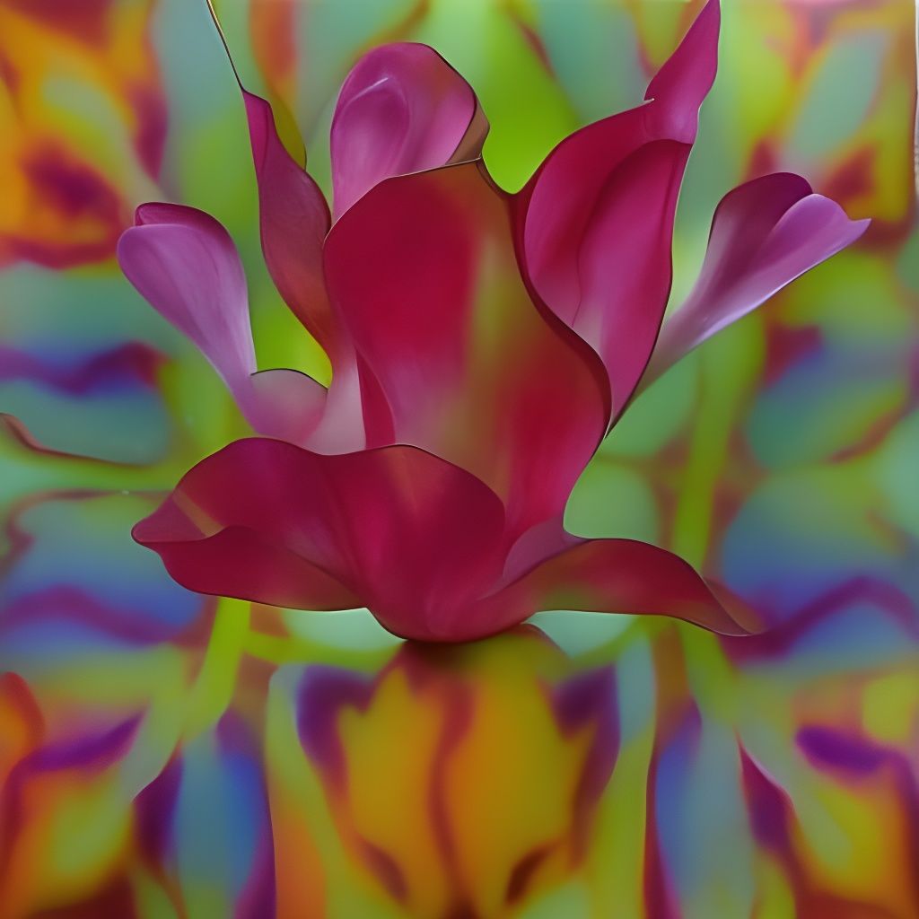 Tulip Resin Wall Art with Embossed Shadows