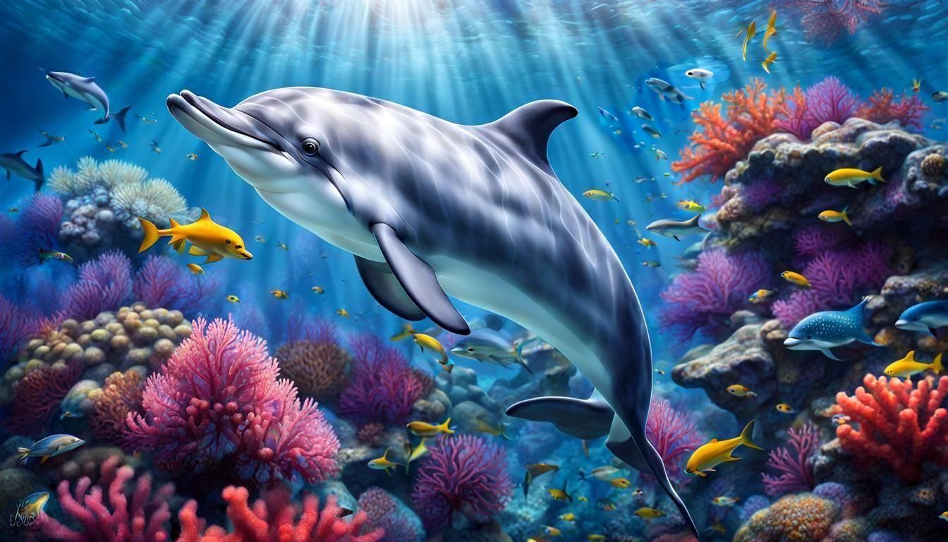 Bright Orange Fish Swimming Underwater