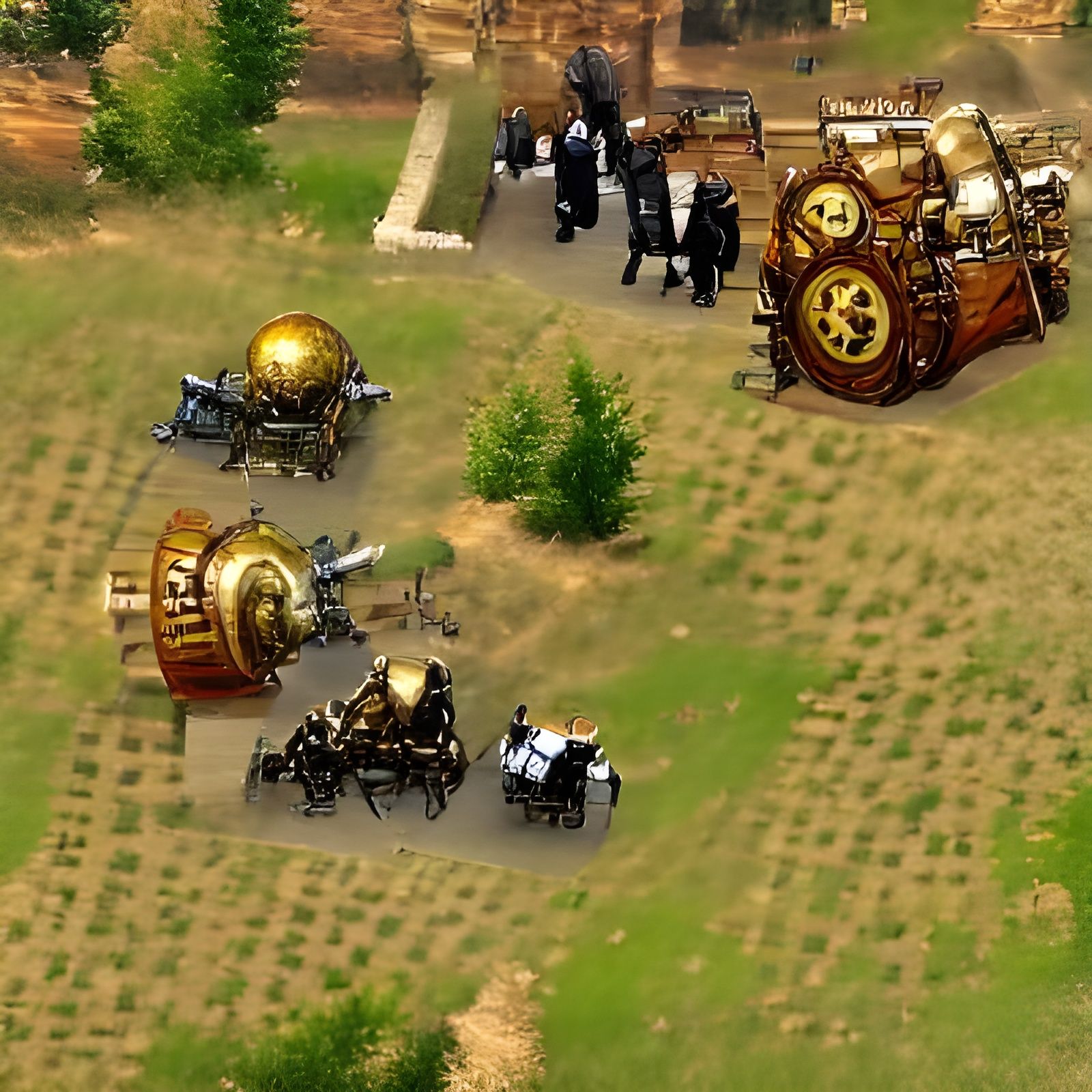 Steampunk Age of Empires Game Scene