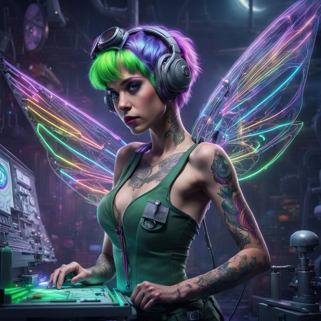 Tattooed Tinkerbell, Engineer of Neon Machines