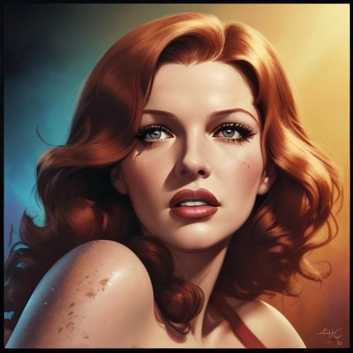 Torn Rita Hayworth poster