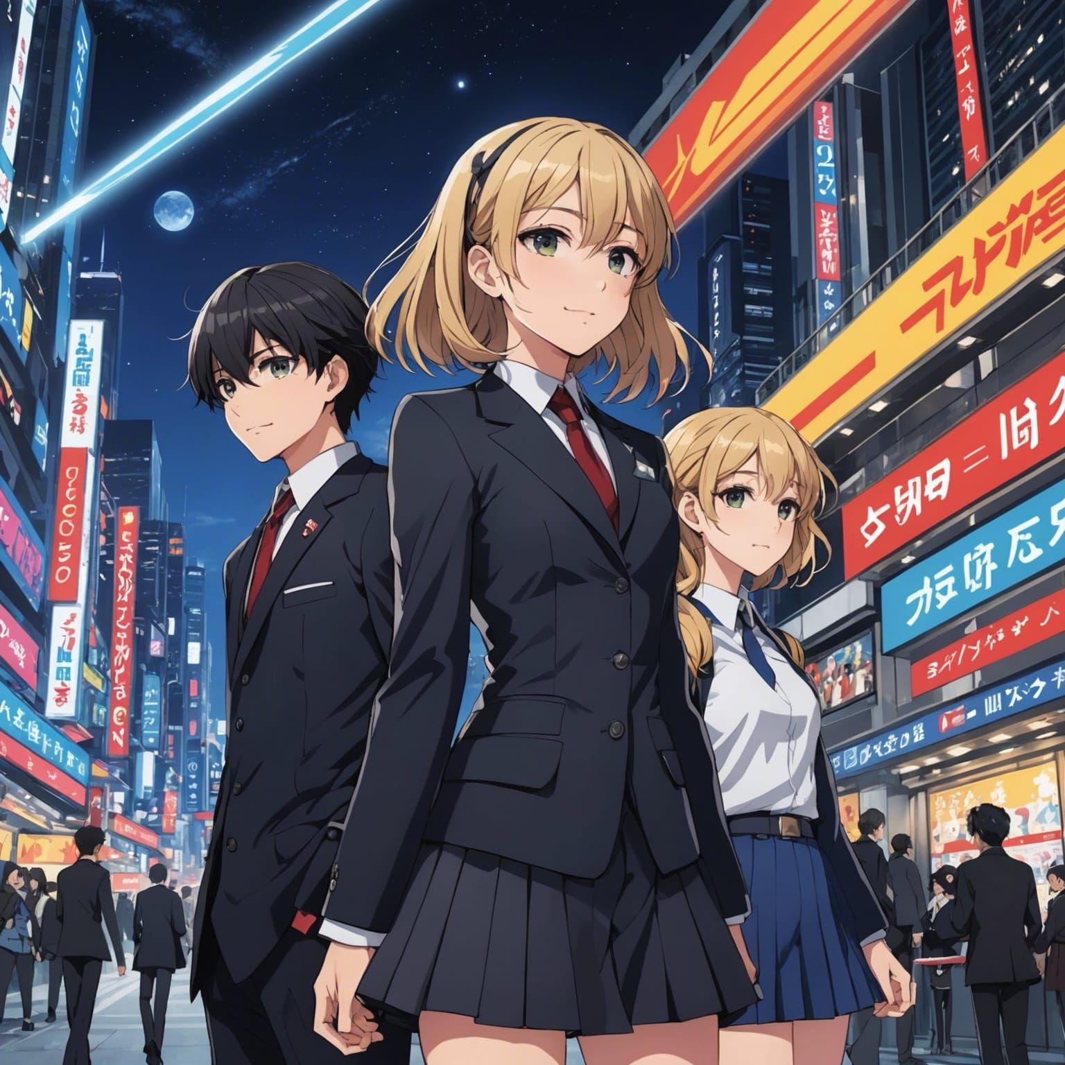 Anime Key Visual: Interline Attraction in Manga Style