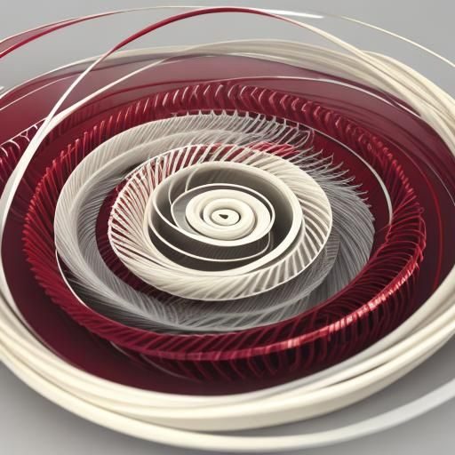 Abstract 3D Laminar Flow in Ivory and Ruby