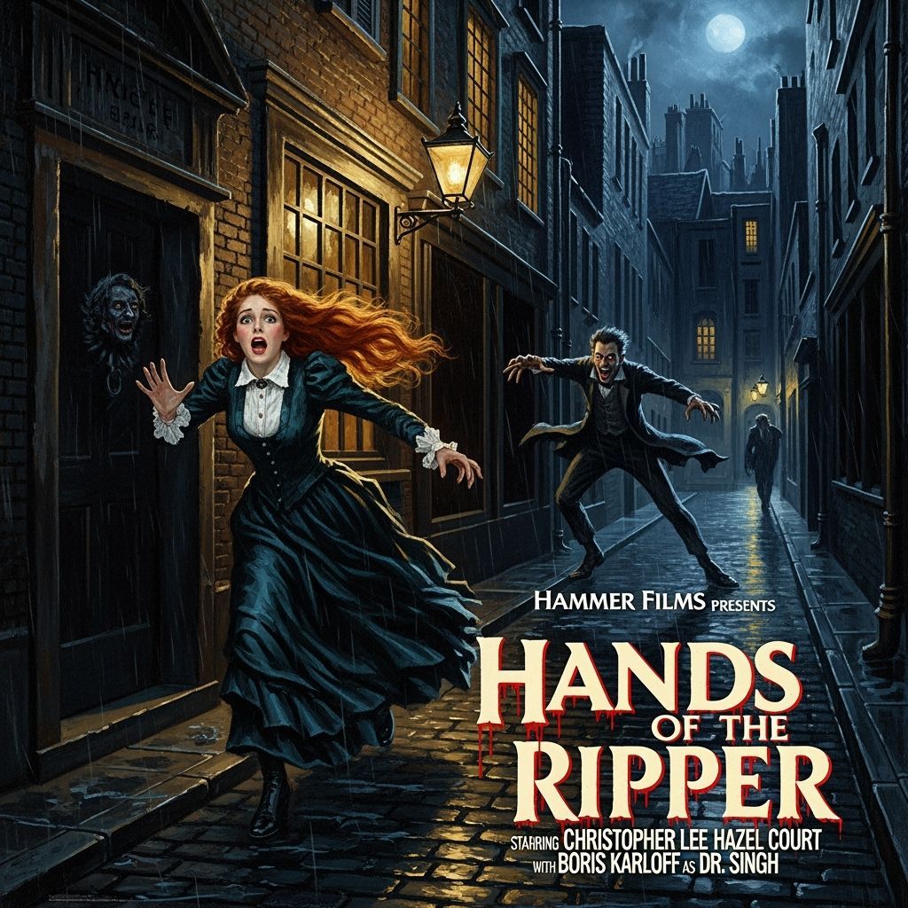 Victorian Horror Movie Poster in Gustave Doré Style