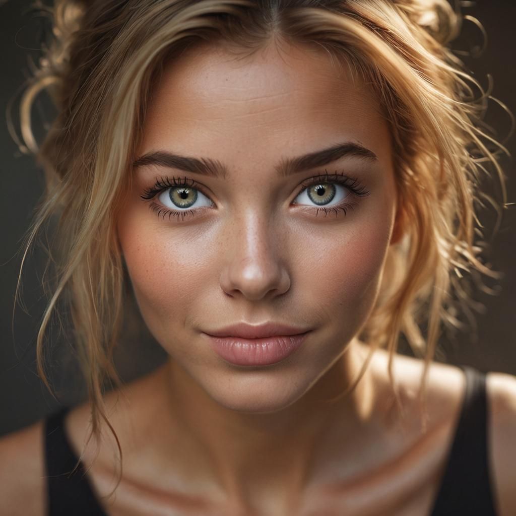 Portrait of a Cheeky Woman