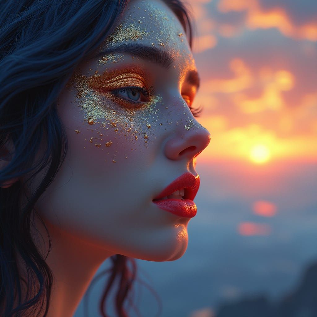 Golden Lips on a Natural Horizon, Matte Painting