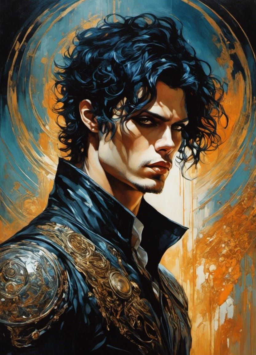 Sci-Fi Protagonist in Minimalist Spaceship Interior