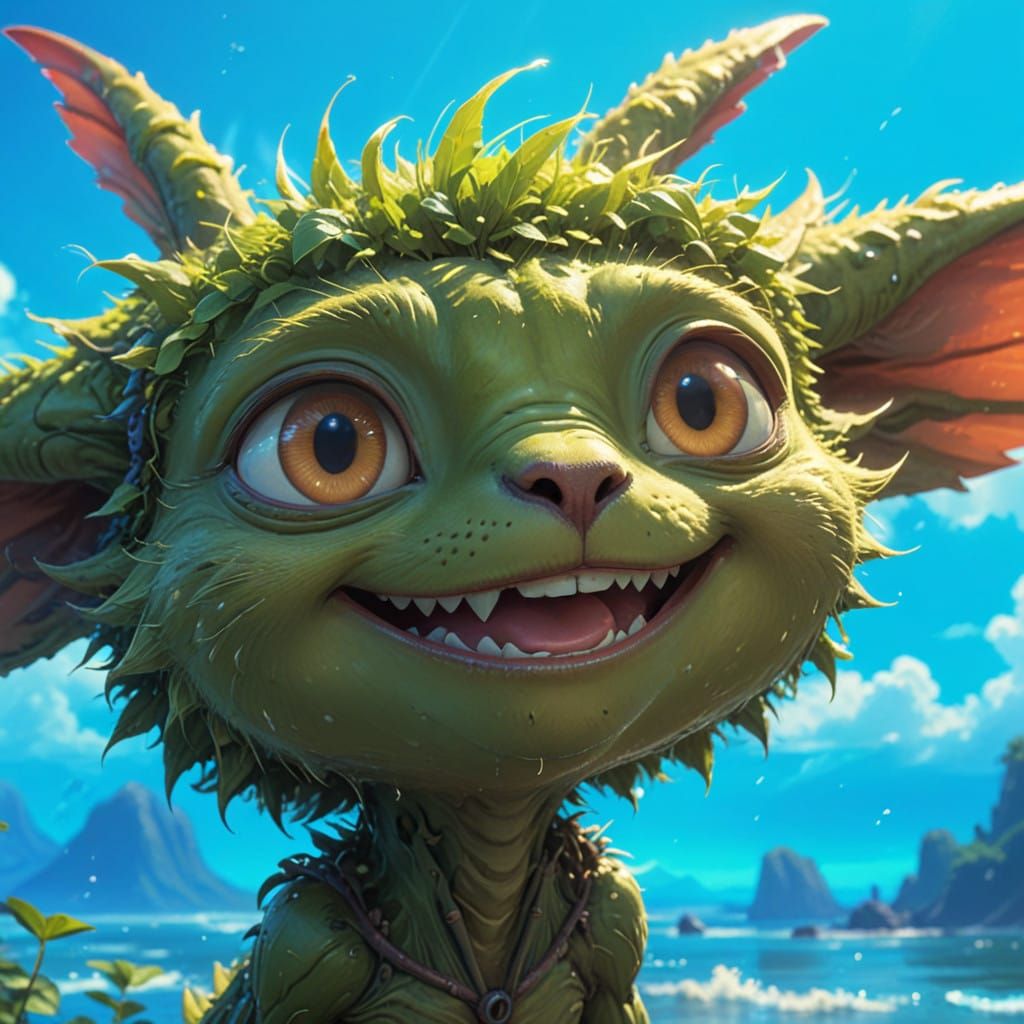 Whimsical Anime Aliens in Vibrant Studio Ghibli Style