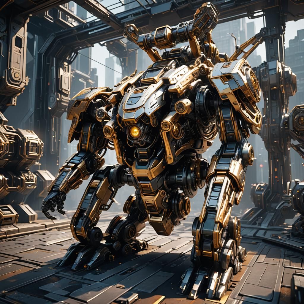 Intricate Sci-Fi Mech in Cinematic 8K Render