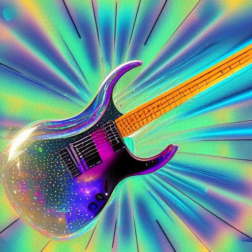 Holographic Diamond Guitar in Astral Cosmic Style