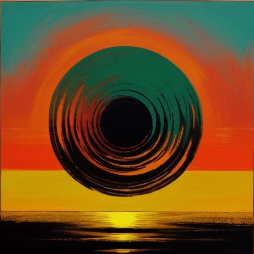 Abstract Sunrise and Sunset in Complementary Colors