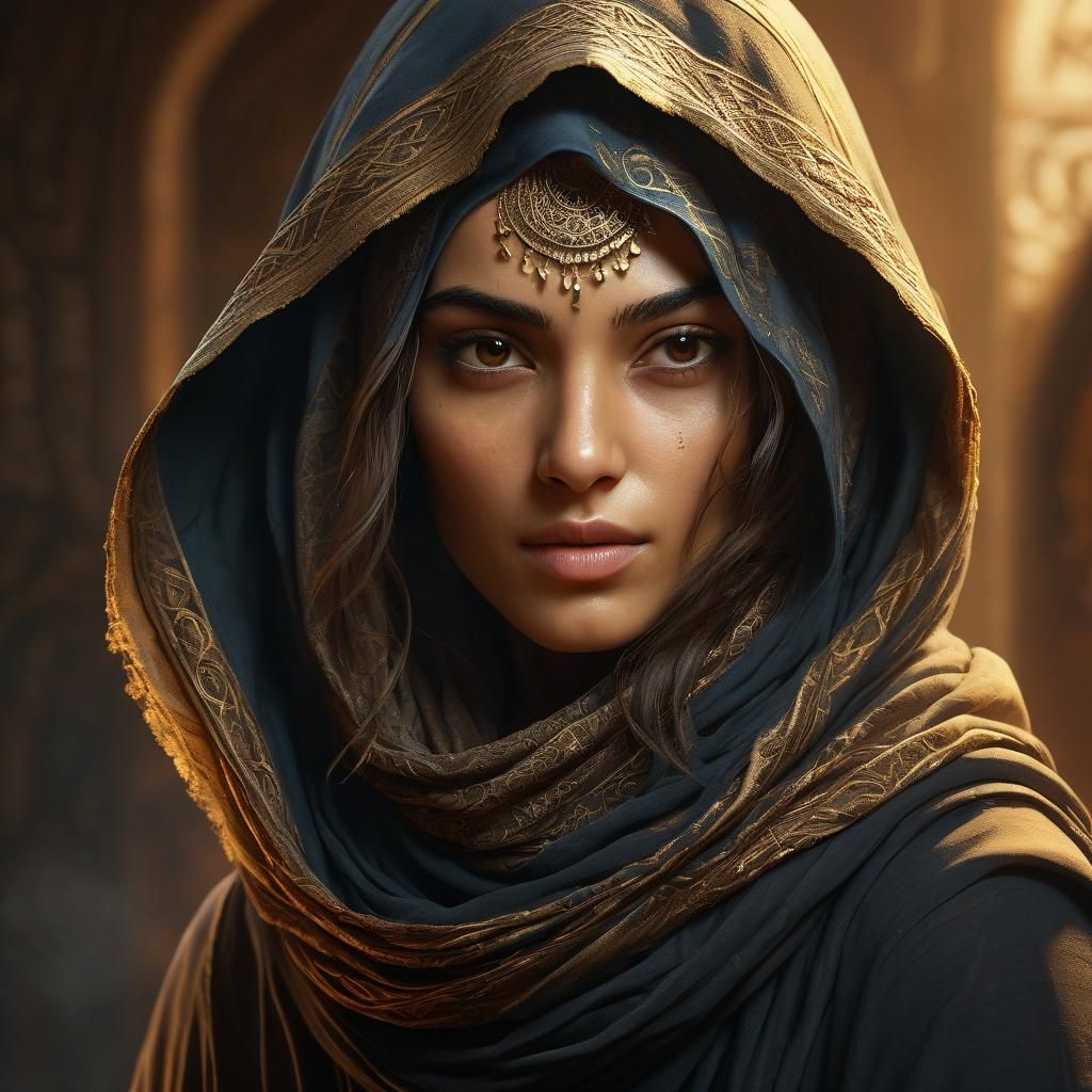 Arabic Rogue in Golden Light: Fantasy Concept Art