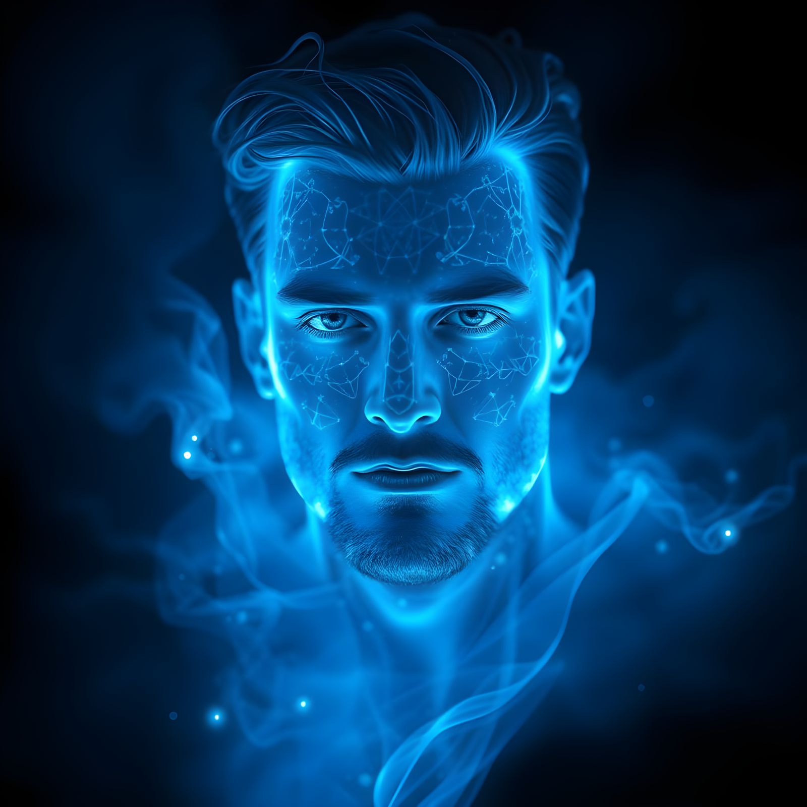 Darkly Handsome Hologram in Blue