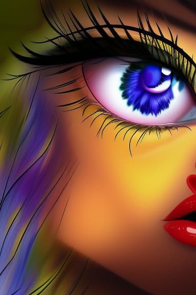 Goddess Eyes with Swirling Retina Detail