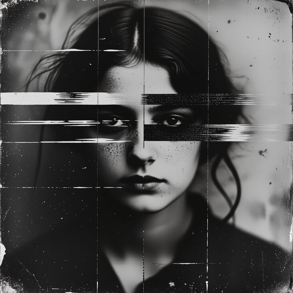 Distorted Antique Photo in Grungy Fiendcore Style